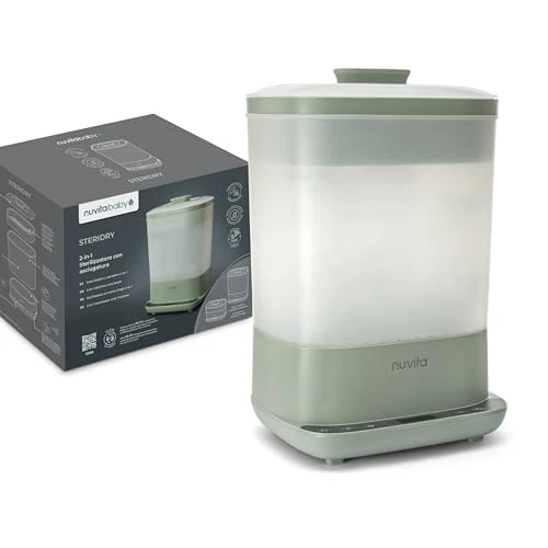 Oferta limitada: Nuvita 1088 SteriDry Esterilizador y Secador 2 en 1 para Biberones - Esterilización al Vapor 99,99%, Filtro HEPA para Secado Purificado, Conservación Estéril 72H, Gran Capacidad, Temporizador de 99.99 € a 77.99 € (ahorro 22%)