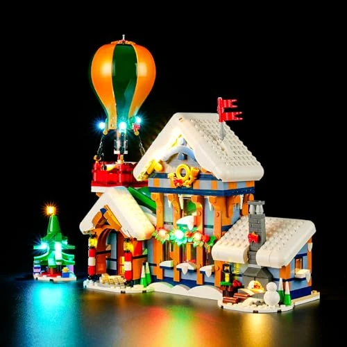 MENZAVA Kit d'éclairage LED Compatible avec Lego 10339 Le Bureau de Poste du Père Noël Icons - Jeu de lumière LED pour Modèle de Blocs de Construction (Modèle Non Inclus)