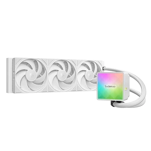 Tijdelijke aanbieding: Sudokoo AIO CPU-Waterkoeling NEXAURA 360 WHITE, TDP 300W, ARGB PWM-Pomp, 2500-3600RPM, FDB-Ventilatoren, Vompatibel met Intel LGA1851/1700/1200/ en AMD AM5/AM4, Wit van 54.99 € naar 54.99 € (0.00% korting)