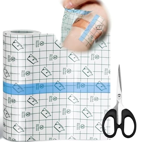 Offerta a tempo: Ptyism Waterproof Bandage 15cm*5m Cerotto Impermeabile(Con Forbici) Second Skin Tattoo 丨Pellicola Tatuaggi,Copri Tatuaggi Waterproo per Polsi, Spalle, Braccia, Medicazione di Ferite, Scudo Protettivo - 0.00% da 11.99 € a 11.99 €