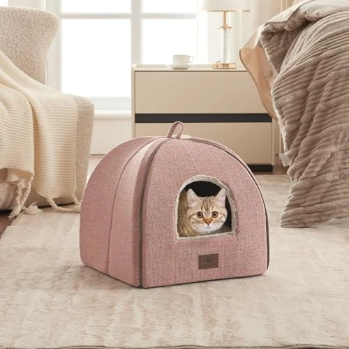 Oferta limitada: Cama para gatos de interior – Cama cueva para gatos, casa para gatos, tienda de campaña para gatos con almohada acolchada extraíble lavable, camas suaves y para gatitos, camas y muebles para gatos de 27.53 € a 27.53 € (ahorro 0.00%)