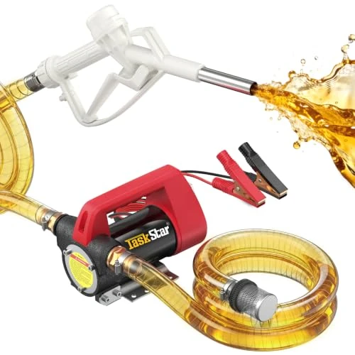 Offerta a tempo: TaskStar Pompa Travaso Gasolio 12V: Portata 50 L/min, Pompa Elettrica Portatile con Pistola, Filtro e Tubi per Diesel, Biodiesel, Cherosene e Olio Combustibile – Per Casa, Fattoria e Cantiere - 9% da 81.99 € a 74.99 €