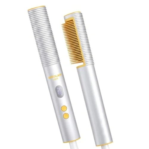 Offerta a tempo: SHEGLAM Spazzola Lisciante 3D a Ioni con Piastre Riscaldanti in Oro 24K - Design Antiscottatura, Riscaldamento Rapido 60s, Funzione Auto-Spegnimento, Elimina Crespo per Capelli Lisci e Setosi - 40% da 29.99 € a 18.04 €