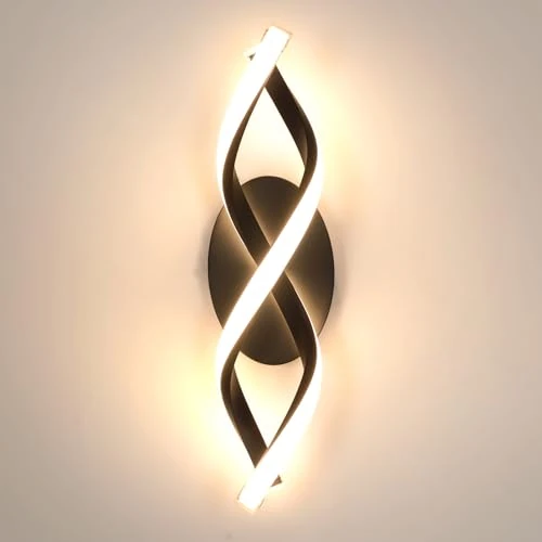 Oferta limitowana: DELIPOP Lampa ścienna LED do wnętrz, 16 W, 1800 lm, kolor czarny, oświetlenie ścienne, do korytarza, korytarza, salonu, na schody z 132.64 zł na 132.64 zł (oszczędź 0.00%)