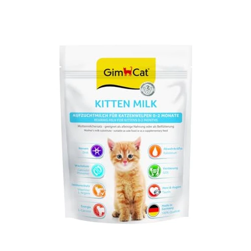 GimCat Kitten Milk zamiennik mleka matki – mleko dla kota z tauryną i wapniem – 1 woreczek (1 x 200 g)