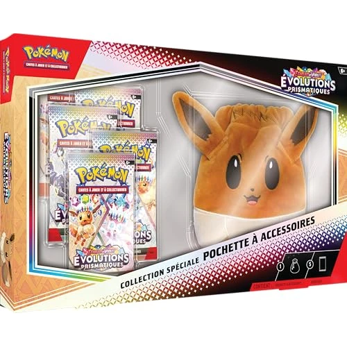 Pokémon: Collezione speciale Pochette per accessori scarlatto e viola – Evoluzioni Prismatiche del GCC Pokémon (5 booster e una tasca per accessori)