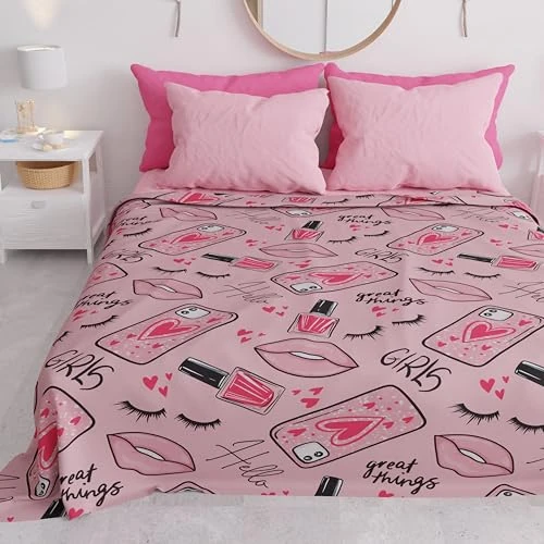 Offerta a tempo: PETTI Artigiani Italiani - Telo Arredo Copridivano Copritutto in Microfibra 220x270 cm, Fantasia Lipstick Rosa | Multiuso per Divani, Copriletto e Copritavolo | Telo Protettivo Lavabile - 28% da 35.90 € a 25.80 €