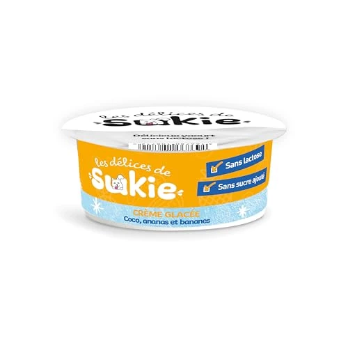 Tijdelijke aanbieding: RIGA - Les Delices de Sukie Ice - Hondensnoepjes - Gearomatiseerde IJs - Kokos, Ananas en Banaan - Gepasteuriseerde Yoghurt - Zonder Lactose, Suiker - Heerlijke Natuurlijke Gourmandise - 110 g van 8.25 € naar 8.25 € (0.00% korting)