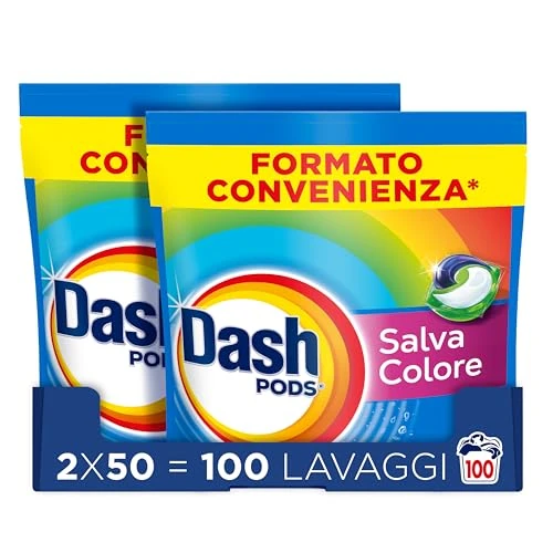 Offerta a tempo: Dash Pods Detersivo Lavatrice In Capsule, 100 Lavaggi (2x50) — 24% da 39,50 € a 29,99 €