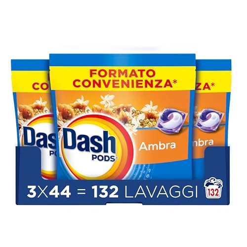 Offerta a tempo: Dash Pods Detersivo Lavatrice In Capsule, 132 Lavaggi (3x44) — 35% da 57,24 € a 36,99 €