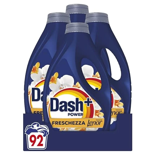 Begrenztes Angebot: Dash Power Flüssigwaschmittel für Waschmaschine, 92 Waschgänge (4 x 23), Frische von Lenor, Gold und Vanilleblüten, 7 Tage Frische von 39.99 EUR auf 39.99 EUR (Rabatt 0%)