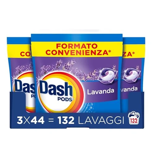 Offerta a tempo: Dash Pods Detersivo Lavatrice In Capsule, 132 Lavaggi (3x44) — 32% da 54,13 € a 36,99 €
