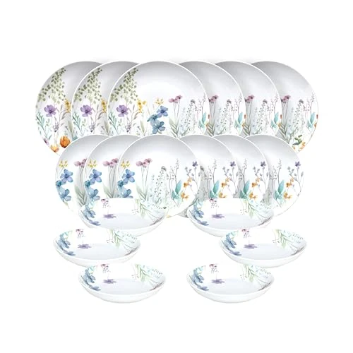 Offerta a tempo: Tognana Florenne, Servizio piatti 18 pezzi per 6 persone, porcellana, multicolor - 19% da 74.70 € a 60.80 €