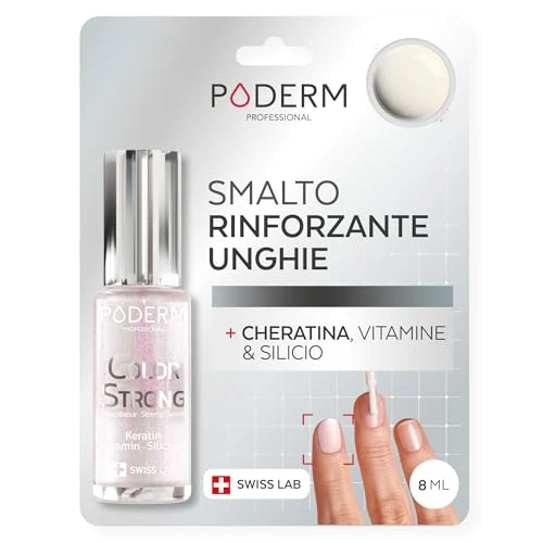 Offerta a tempo: PODERM Smalto Rinforzante Unghie - Highlighter | Ripara e Rinforza le Unghie Danneggiate e Indebolite da Smalti Semipermanenti | Biotina, Silicio e Cheratina | Sviluppato da un Podologo in Svizzera - 15% da 16.50 € a 13.99 €