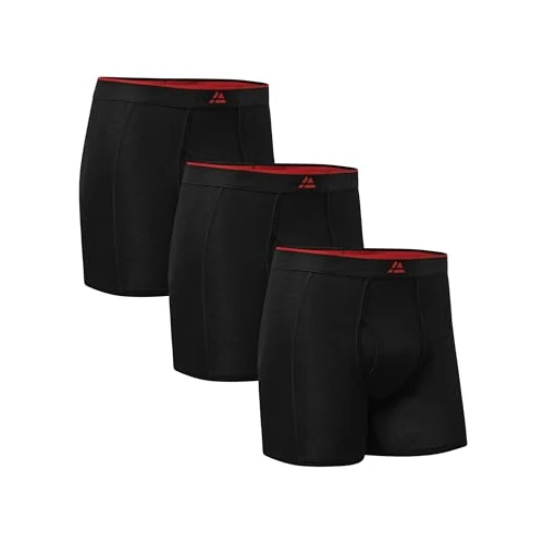 Offerta a tempo: DANISH ENDURANCE Boxer Uomo in bambù, 3 Paia, Nero/Rosso, M - 29% da 34.95 € a 24.95 €
