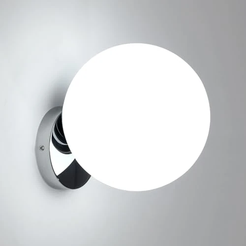 Offerta a tempo: Comely Applique da Parete Interno Oro, Lampada da Parete Sfera Moderno E27 Vintage Camera da Letto, Lampada a Muro Vetro per Soggiorno Studio Corridoio Soggiorno - 31% da 34.99 € a 24.22 €