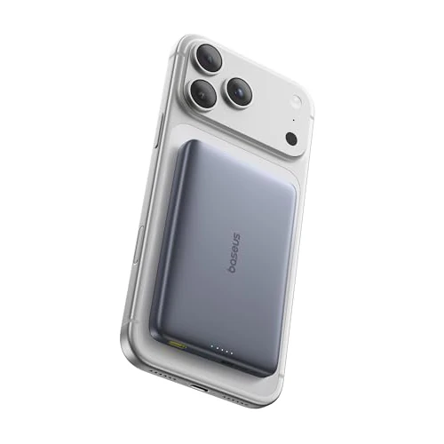 Limitiertes Angebot: Baseus Picogo AM41 Power Bank, Ultra Slim 10000mAh Qi2 Magsafe Powerbank 15W Wireless, PD 27W Schnellladung, Magnetische Externe Batterie mit USB C Kabel für iPhone 17/16/15/14/13/12, Space Grauer von 53.99 EUR auf 35.90 EUR (Spare 34%)