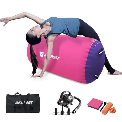 Offerta a tempo: AKSPORT Air Roll Ginnastica Artistica Rullo d'aria da ginnastica con pompa ad aria per uso domestico/yoga/cheerleading/tumbling/back walkover - 0.00% da 123.99 € a 123.99 €