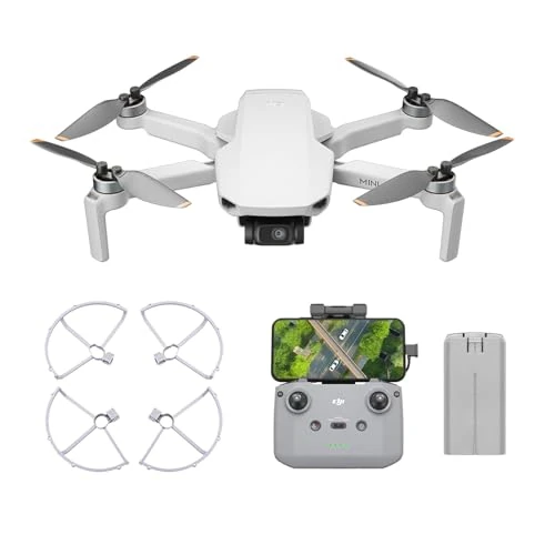 DJI Mini 4K met accessoires, 4K UHD-cameradrone, minder dan 249 g, 3-assige gimbal stabilisatie, 10 km video-overdracht, automatische terugkeer, windweerstand, C0, QuickShots