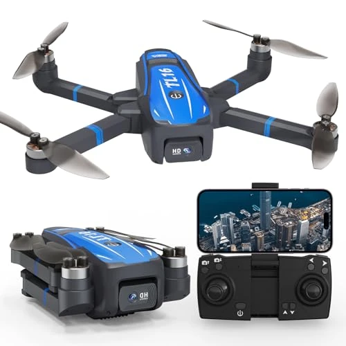 Oferta limitada: Toladrone Brushless Motor Dron para Principiantes, TL16 Mini Drone con Cámara 4K RC Plegable Quadcopter para Adultos, Drones con Modo sin Cabeza 360° Flip Mantener Altitud, Azul de 99.99 EUR a 49.99 EUR (ahorro 50%)
