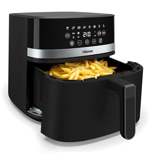 Tijdelijke aanbieding: Tristar Digitale Airfryer, 8L Inhoud, 2000W, LED-Touchscreen, 7 Programma’s + Handmatig, Voorverwarmen, Warmhoudfunctie, Schudherinnering, PFAS-vrije Anti-aanbaklaag, FR-9418 van 51.99 € naar 51.99 € (0.00% korting)