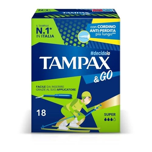 Oferta limitowana: Tampax & Go Super, 18 wkładek chłonnych z aplikatorem z tworzywa sztucznego z 37.49 zł na 37.49 zł (oszczędź 0.00%)