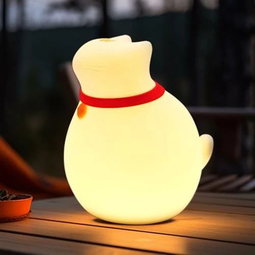 Oferta limitada: Luz Nocturna Infantil Gatito Luz Bebe Nocturna 30 Minutos Temporizador, Silicona Lampara Recargable Gato, Lampara Quitamiedos Infantil Táctil, Lampara Bebe Noche Decoracion Habitacion,Regalo Niña Niño de 7.98 EUR a 7.98 EUR (ahorro 0%)