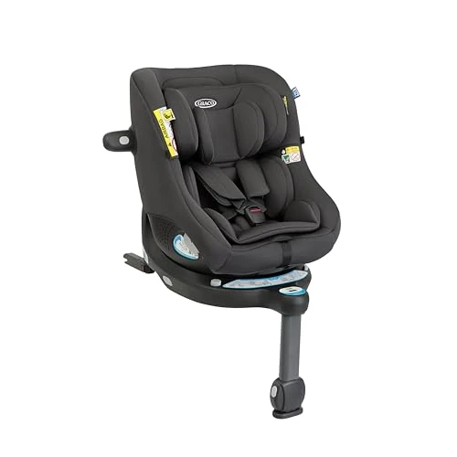 Graco - Turn2Me™ DLX i-Size R129 2-in-1-Autositz mit 360°-Drehung, 40 bis 105 cm (ab Geburt bis ca. 4 Jahre), Iron