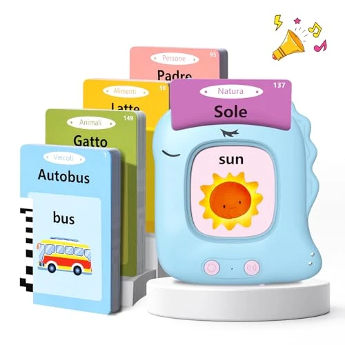 Offre limitée : Cartes Flash Parlantes Cartes éducatives pour Enfants de 2+ Ans 112 Feuilles 224 Mots Talking Flash Cards Jouets éducatifs Montessori pour écouter et Apprendre (Italien/Anglais/Bilingue Bleu) de 24.70 € à 24.70 € (0.00% de remise)