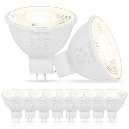 Tijdelijke aanbieding: Dehobo MR16 Ledlampen, 4000 K, neutraal wit, basis GU5.3, flikkervrij, 5 W, 500 lumen, aluminium en kunststof, energiebesparend 90% voor keuken, 10 stuks van 24.99 € naar 24.99 € (0.00% korting)
