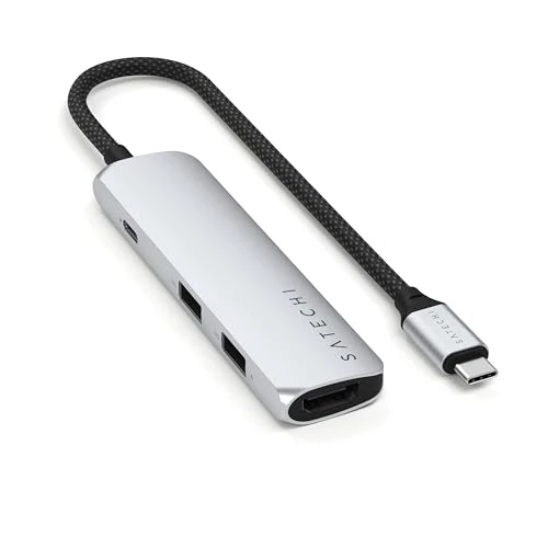 Offre limitée : SATECHI 4 en 1 Hub USB C Slim Plus Adaptateur Multiport avec Charge PD 100W, HDMI 4K@60Hz et 2X Ports USB-A Données 10Gbps pour MacBook Air & Pro, PC Portable et Plus – Argent de 39.89 EUR à 39.89 EUR (remise 0%)