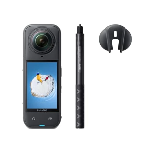 Offerta a tempo: Insta360 X5 Pack Snowboard - Camera Impermeabile 8K 360º, Selfie Stick Invisibile, Superba in Bassa Luce, Obiettivi Sostituibili, Batteria Autonomia 3 ore, Cover Antivento, Stabilizzazione - 20% da 654.00 € a 525.00 €