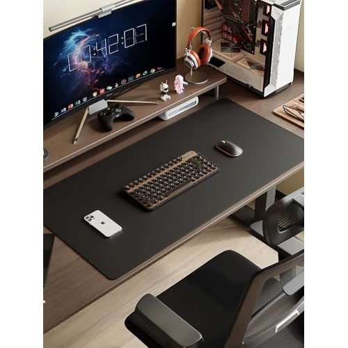 Limited-time offer: Dual Sided Leather Desk Mat, Non-Slip PU Leather Large Mouse Pad, Waterproof Desk Mat for Home Office and Decor(23.6" x 11.8" Black) from $5.86 to $5.86 (save 0.00%)