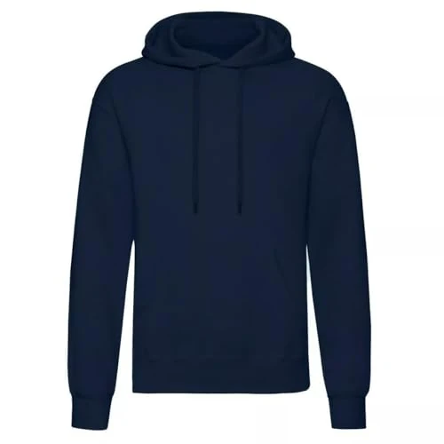 Offerta a tempo: GX GARGIX Felpa Unisex Uomo Donna con Cappuccio, Tasche a Marsupio,Tessuto Cotone Primavera Estate, Taglia dalla M alla XXXL, Vari Colori (IT, Testo, XXL, Regular, Regular, 7242/Blu) - 7% da 13.99 € a 12.99 €