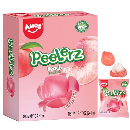Zeitlich begrenztes Angebot: AMOS Peelerz Fruchtgummis Süßigkeiten, Pfirsich Ostern Süßigkeiten Geschenke Bonbons Candy, 3D Hergestellt Mit Echtem Fruchtsaft Sweets Süßes Christmas - Packung 240 g von 12.99 € auf 12.99 € (0.00% Rabatt)