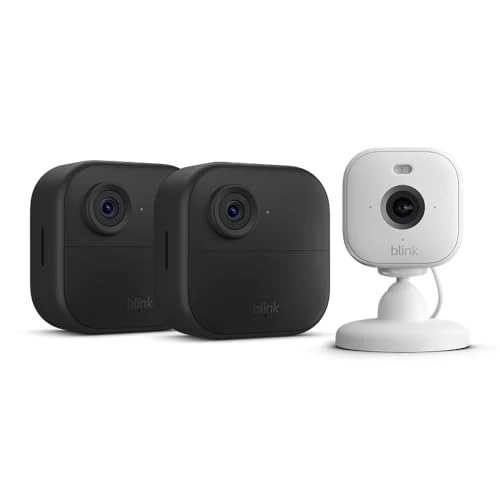 Offre limitée : Nouvelle caméra Blink (Outdoor 4) : caméra de surveillance connectée HD sans fil (système 2 caméras avec Sync Module Core) + Blink Mini 2 (blanc) de 189.98 EUR à 69.49 EUR (remise 63%)
