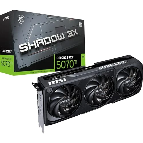 Offerta a tempo: MSI GeForce RTX 5070 Ti 16G SHADOW 3X OC – 16 GB GDDR7 (28 Gbps / 256-bit) – PCIe 5.0 – Design termico a tripla ventola (3 x TORX FAN 5.0) – HDMI 2.1b / 3 x DisplayPort 2.1b - 0.00% da 1299.99 € a 1299.99 €