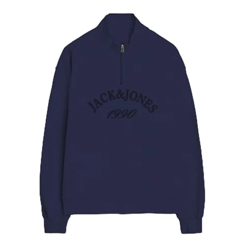 Offerta a tempo: JACK & JONES Jorbleecker Branding Sweat High Neck BF, Ocean Cavern, XS Uomo - 0.00% da 9.53 € a 9.53 €