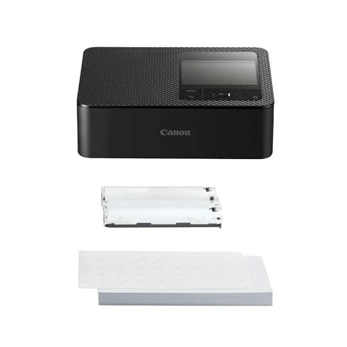 Canon SELPHY CP1500 mobiele fotoprinter met papierset, zwart - Draadloze Bluetooth-printer met accessoires - Compact en lichtgewicht - Met 54 vellen papier in 4x6-postkaartformaat