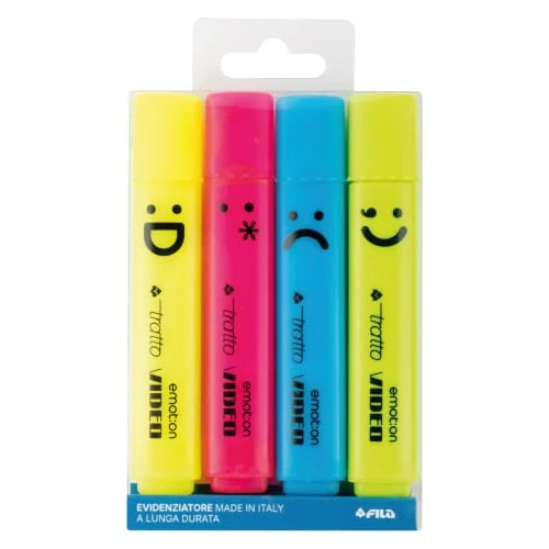 Offerta a tempo: Tratto Video, Evidenziatore, Fluo Emotion, Punta scalpello, Busta, Colori assortiti, 4pz - 0.00% da 5.43 € a 5.43 €