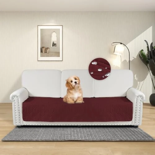 Zeitlich begrenztes Angebot: DUJUIKE Wasserdichter Sofabezug für Hunde, 100% wasserdichte Hundedecke, Sofaschutz, Bettdecke mit Antirutschpartikeln, Möbelschutz für Hunde, Katzen und Haustiere, Kratzfest (Rot, 76-180cm(1 Pack)) von 22.99 € auf 19.54 € (15