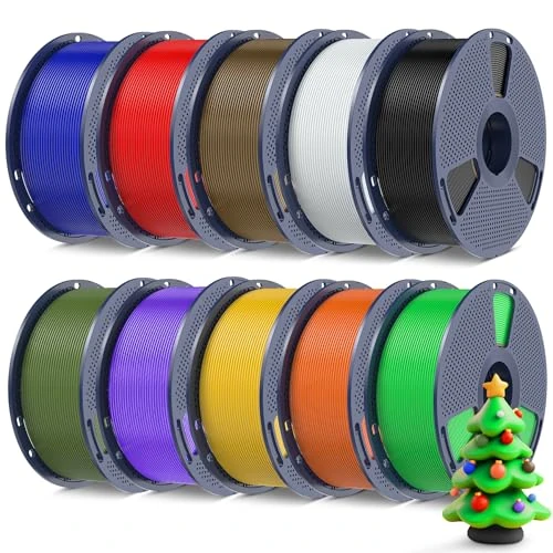 Offre limitée : SUNLU 10KG PLA Plus Filament pour Imprimante 3D Multicolore, PLA+ Filament 10kg au Total, 1KG par Bobine, Noir+Blanc+Rouge+Bleu+Vert+Jaune Pur+Orange Soleil+Violet+Marron Café+Vert Olive de 62.99 € à 15.19 € (75.89% de remise)