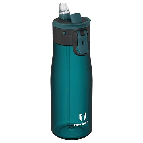 Sparrow Trinkflasche 1L - TouchFlow Tritan Wasserflasche - BPA-frei - Sportflasche Auslaufsicher - Trinkflaschen mit Strohhalm für Sport, Outdoor - Leicht, Nachhaltig
