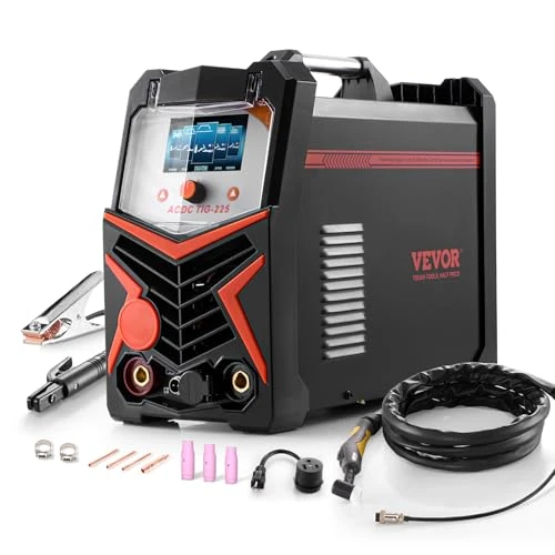 Offerta a tempo: VEVOR Saldatrice TIG in Alluminio da 225 A (Ampio Display LED) - TIG AC/TIG DC/TIG Pulsato AC/TIG Pulsato DC/TIG a Punti/MMA (Stick), Saldatrice a Doppia Tensione 110/220 V con Inverter IGBT - 0.00% da 398.90 € a 398.90 €