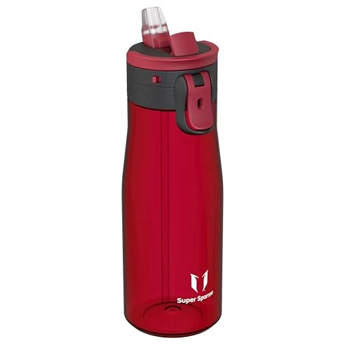 Sparrow Trinkflasche 1L - TouchFlow Tritan Wasserflasche - BPA-frei - Sportflasche Auslaufsicher - Trinkflaschen mit Strohhalm für Sport, Outdoor - Leicht, Nachhaltig
