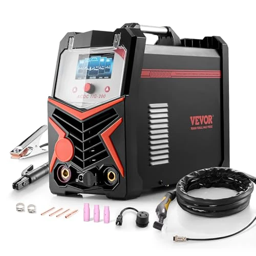 Oferta limitada: VEVOR Soldador TIG, Máquina de Soldadura Aluminio 6 en 1 de 200 A, Pantalla LED, Eléctrico Máquina de Soldadura TIG con Control Sinérgico IGBT, Ideal para Uso al Aire Libre, 430 x 210 x 360 mm de 399.90 € a 399.90 € (ahorro 0.00%)