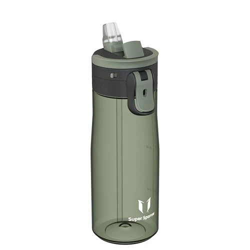 Sparrow Butelka Na Wodę 750 ML - Bez BPA - Nietoksyczna Butelka TouchFlow Z Tritanu - Jednoprzyciskowa Słomka - Szczelna I Ekologiczna Butelka Do Napojów Na Sport I Outdoor