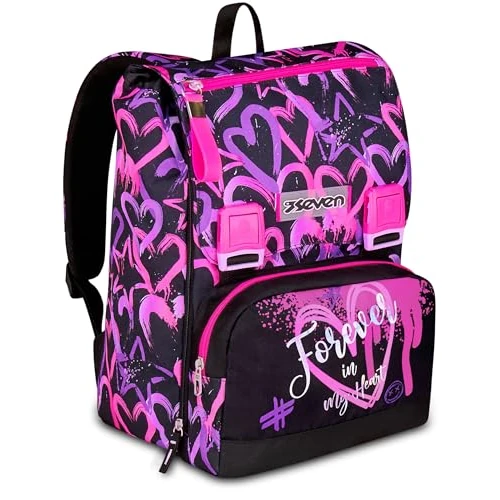 Oferta limitada: Seven Mochila doble compartimento extensible, rosa, gran capacidad, respaldo preformado, para niña y niña, escuela, Rosa, Talla única, Moderno de 57.14 € a 55.89 € (ahorro 2.19%)