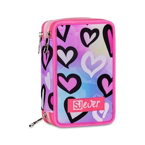 Oferta limitada: SJ GANG STYLE JAM GANG Estuche Escolar 3 Cremalleras, Rosa, portalápices Triple Compartimento Completo con bolígrafos, lápices, Colores, Accesorios Mochila, Escuela Primaria, niña de 29.75 € a 29.75 € (ahorro 0.00%)