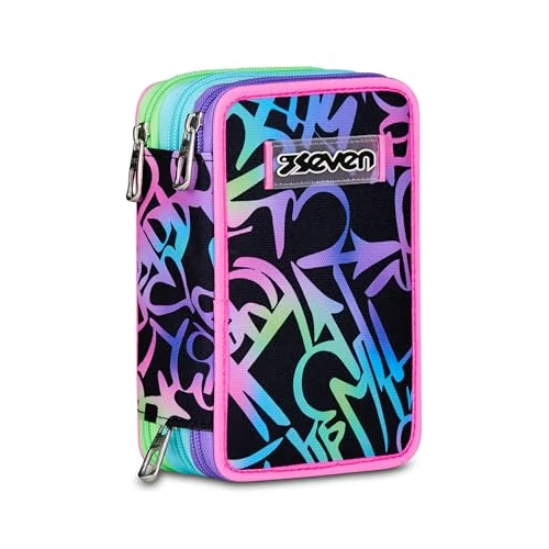 Oferta limitada: Seven Estuche Escolar con 3 Cremalleras, Fucsia, portalápices Triple Compartimento Completo con bolígrafos, lápices, Colores, Accesorios Mochila, Escuela Primaria, niña, Fucsia, Moderno de 32.05 € a 32.05 € (ahorro 0.00%)